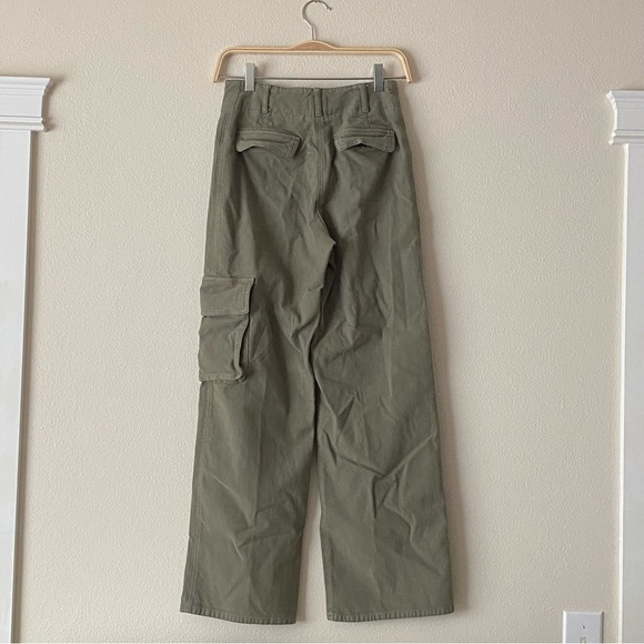 Aritzia Wilfred Free Green Cargo High Waisted Pants Size 2 - Picture 2 of 5